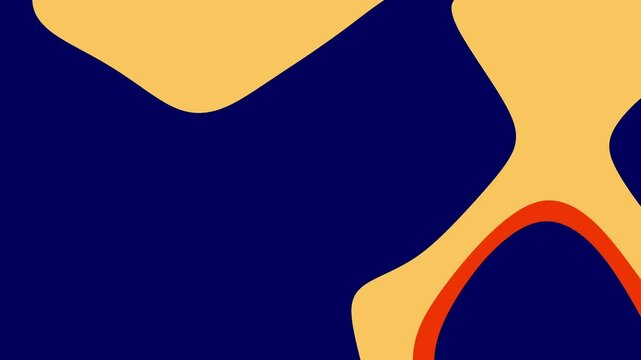 Navy, yellow, adn orange background with curved shapes. Suitable for vibrant graphic designs, abstract backgrounds, modern artistic projects, web banners.