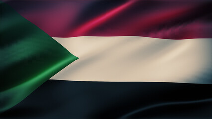 Sudan Flag 8K Zoom in