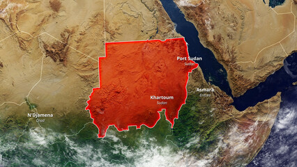 SUDAN Zoom Map 2D
