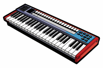 electric keyboard  illustration ,electric keyboard  silhouette vector