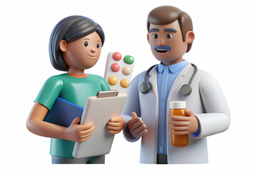 Diabetic Patient Consulting with Pharmacist on Medication Options: A Candid Shot Highlighting the Importance of Medication Management in Diabetes Care