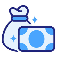 Money blue style icon