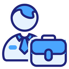 Businessman blue style icon