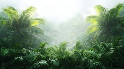 Amazon rainforest on a white background