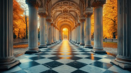 Obraz premium Grand Historical Rotunda with Classical Architectural Elements.