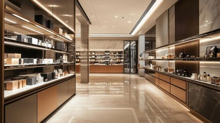 A visually stunning modern retail store interior design