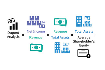 ROI for dupont analysis which included sale, total assets in formula for calculation