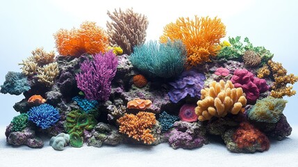 Coral reef from Hawaii on white background