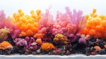 Fototapeta premium Coral reef from Hawaii on white background