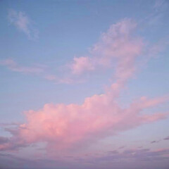 Pink cloud against a twilight sky