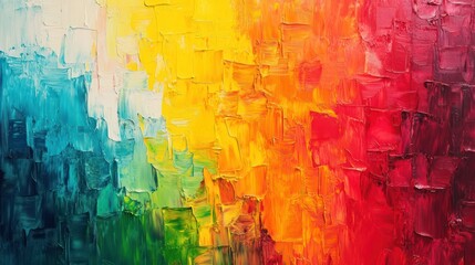 Fototapeta premium A vibrant abstract painting with bold colors blending together.
