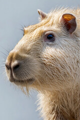 White Capybara in a Rare and Serene Display of Beauty