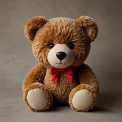 Obraz premium Brown Teddy Bear on a Soft Background