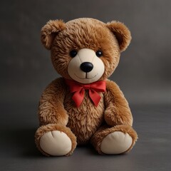 Obraz premium Brown Teddy Bear on a Soft Background