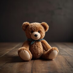 Fototapeta premium Brown Teddy Bear on a Soft Background