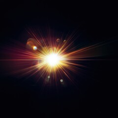 Fototapeta premium Bright light burst in dark