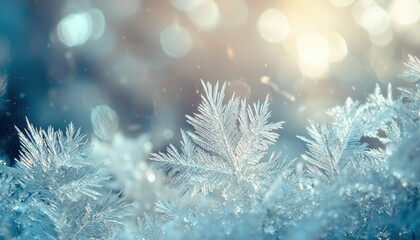 Delicate ice crystals sparkle
