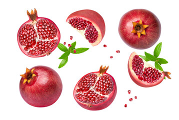 pomegranate on white