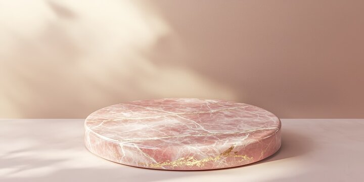 Pink marble podium