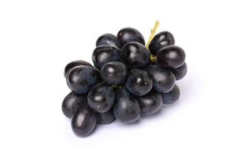 Black grapes on white