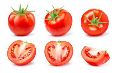 tomatoes isolated on white