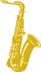 saxophone isolated on white