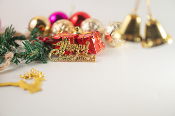 Festive Christmas Decorations with Merry Christmas Sign