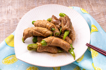 伏見とうがらしの肉巻き