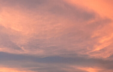 Dramatic Sky with Clouds at Sunset