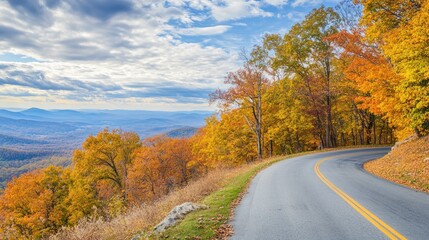 Fototapeta premium Autumn on Skyline Drive in the Shenandoah National Park