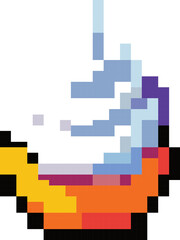 Pixelated Fireball Explosion:  A vibrant and dynamic pixel art illustration of a fiery explosion, perfect for game design, UI elements, and retro-themed projects.  