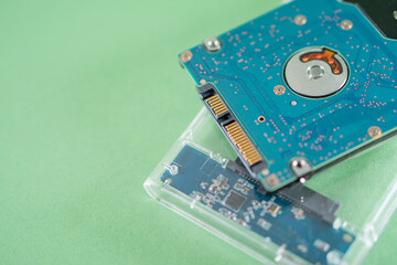 Close-Up of Hard Drive Circuit Board