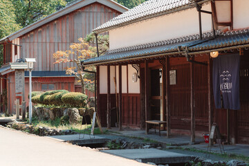 日本の伝統的な街の風景。宿場町。熊川宿。福井県