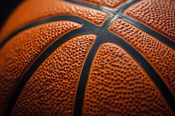 Fototapeta premium A basketball wallpaper showing a close up look of a brown basketball