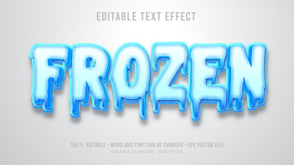 Obraz premium forzen editable text effect