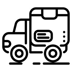 Delivery truck outline style icon