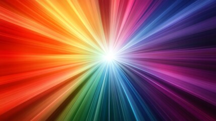 Obraz premium Colorful burst of light with vibrant rainbow