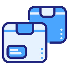 Package box blue style icon