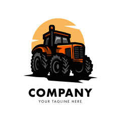 Tractor logo isolated on white background