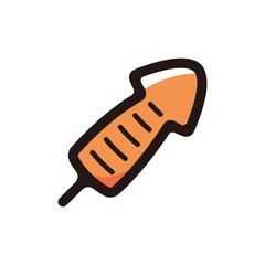 Ikayaki outline icon for graphic design, apps and websites