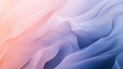Obraz premium A gradient background transitioning from deep blue to light pink, with soft, flowing lines adding depth.