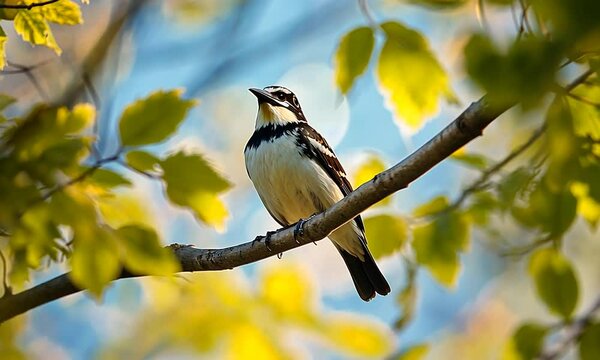 Black-Capped Vireo Perched on Branch