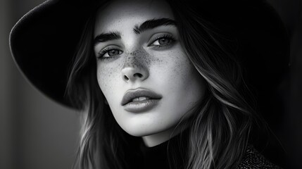 28. A person wearing a hat, stylish expression