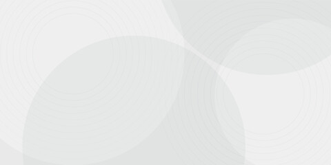White geometric abstract background overlap layer on bright space with lines effect decoration. Modern graphic design element circles style concept for banner.