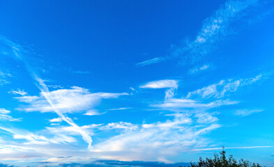 Beautiful blue sky clouds for background.