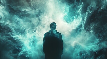 Obraz premium 100. A person with a mysterious aura