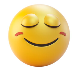 Fototapeta premium Face emoticon - Emoji - 3D Generated Facial Expression