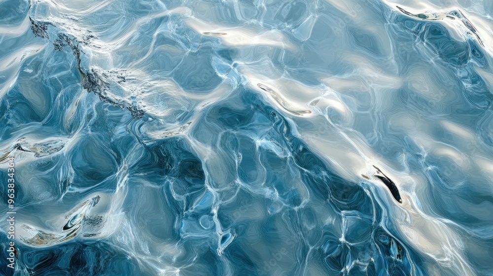 Aufkleber the water is calm and still, with ripples and waves that create a sense of tranquility