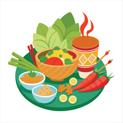 Thai Foods vector illustration  