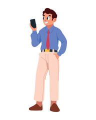 entrepreneur man using smartphone